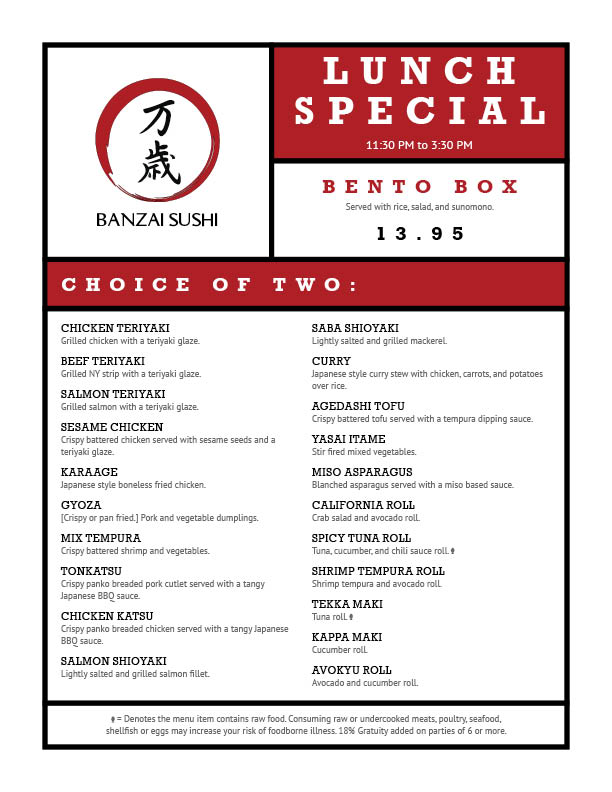 lunch-menu-banzai-sushi-sacramento